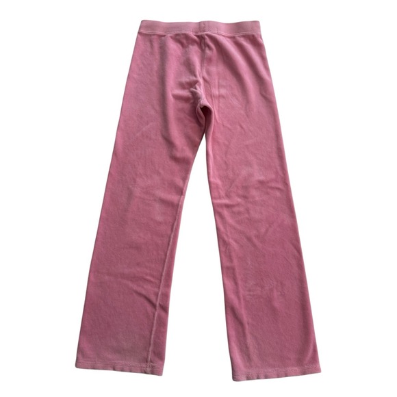 Vintage Juicy Couture Girls Velour Lounge Pants Pink Y2K Cozy 24 x 25" Girls 10 - Picture 3 of 7